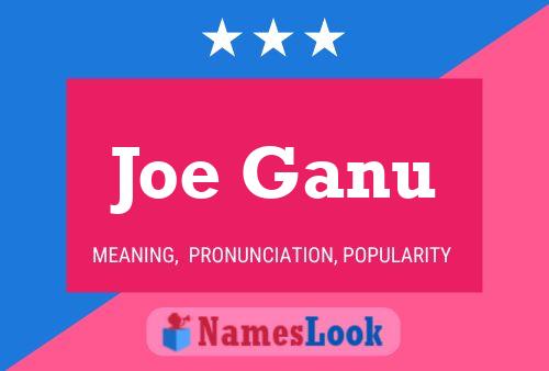 Постер имени Joe Ganu