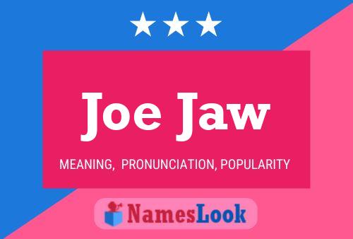 Постер имени Joe Jaw