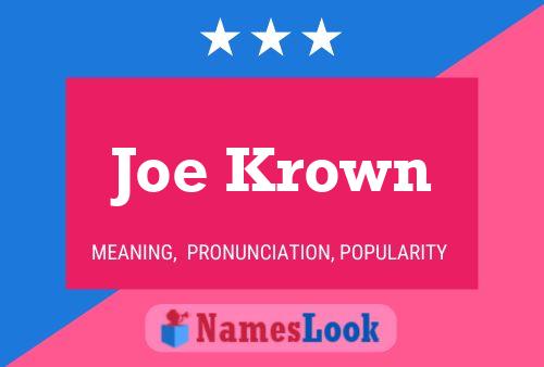 Постер имени Joe Krown