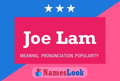 Постер имени Joe Lam