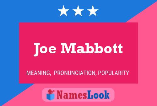 Постер имени Joe Mabbott