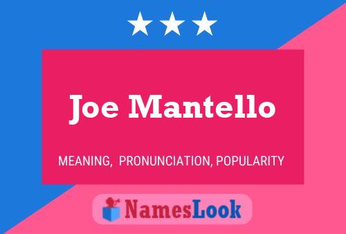 Постер имени Joe Mantello