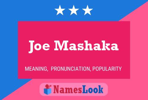 Постер имени Joe Mashaka