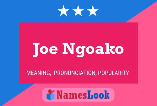 Постер имени Joe Ngoako