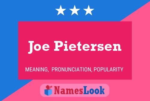 Постер имени Joe Pietersen