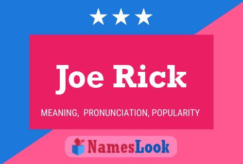 Постер имени Joe Rick