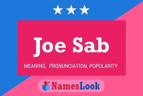 Постер имени Joe Sab