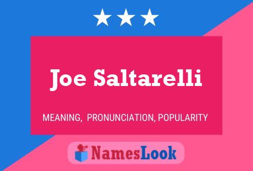 Постер имени Joe Saltarelli