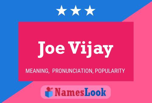 Постер имени Joe Vijay