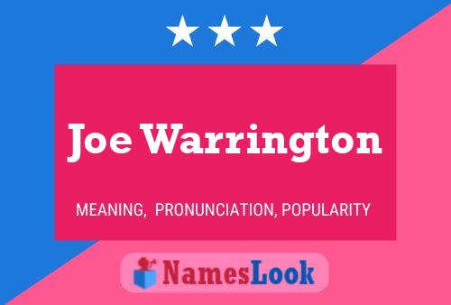 Постер имени Joe Warrington