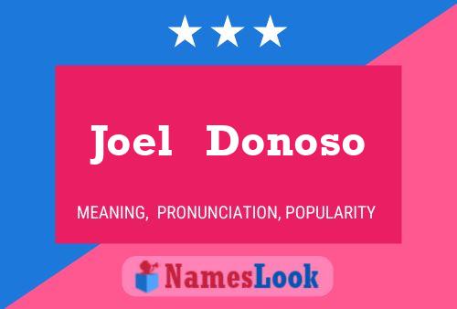 Постер имени Joel   Donoso