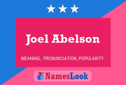 Постер имени Joel Abelson