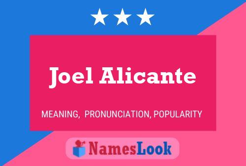 Постер имени Joel Alicante