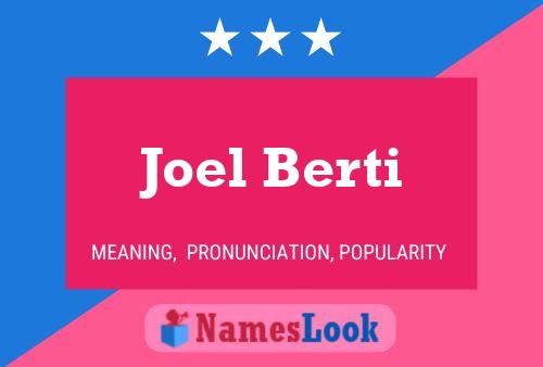 Постер имени Joel Berti