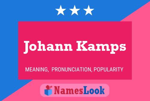 Постер имени Johann Kamps