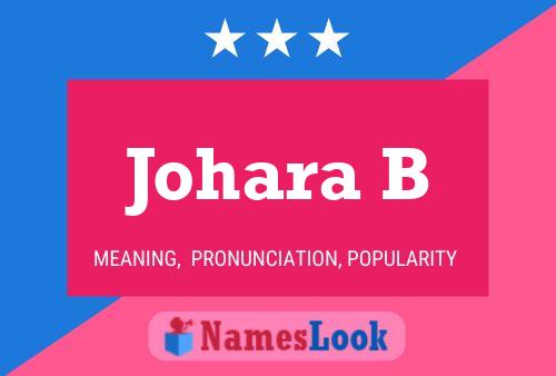 Постер имени Johara B