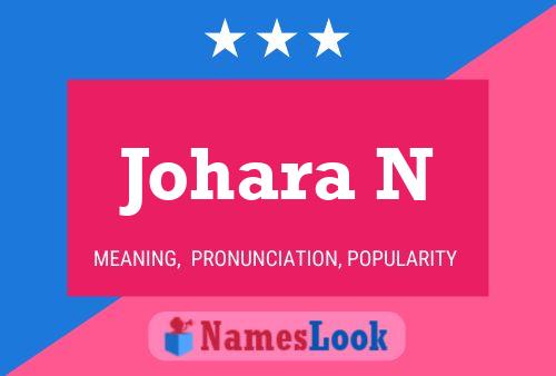 Постер имени Johara N