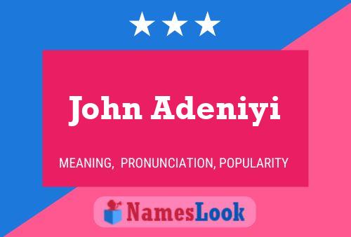 Постер имени John Adeniyi