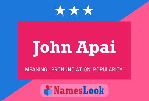 Постер имени John Apai