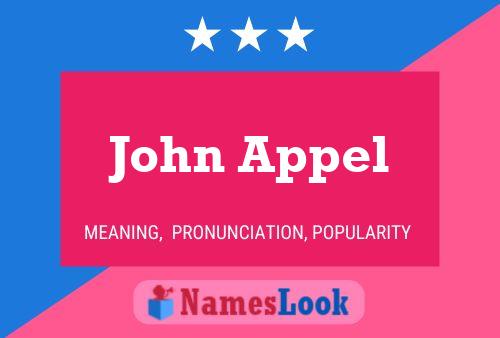 Постер имени John Appel