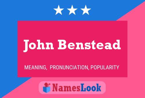 Постер имени John Benstead