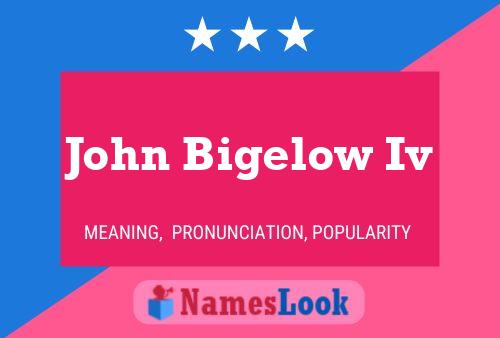 Постер имени John Bigelow Iv