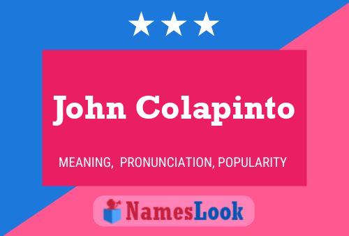 Постер имени John Colapinto