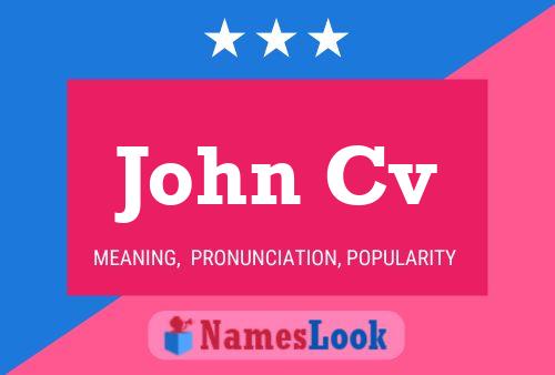 Постер имени John Cv