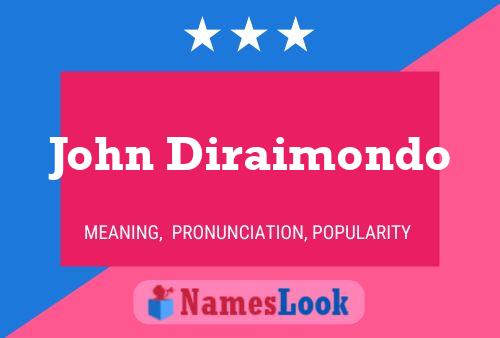 Постер имени John Diraimondo