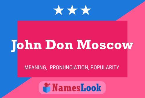 Постер имени John Don Moscow