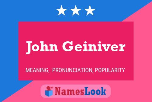 Постер имени John Geiniver