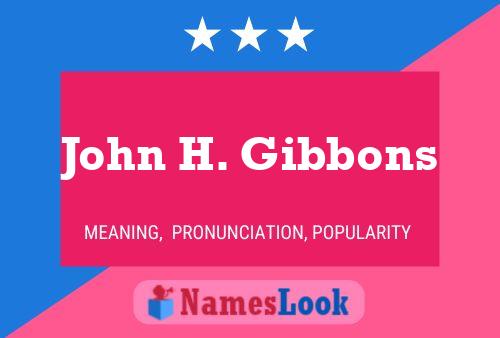 Постер имени John H. Gibbons