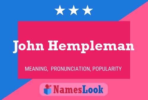 Постер имени John Hempleman