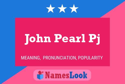 Постер имени John Pearl Pj