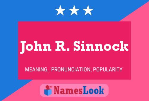 Постер имени John R. Sinnock