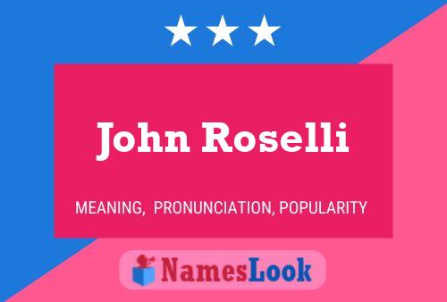 Постер имени John Roselli