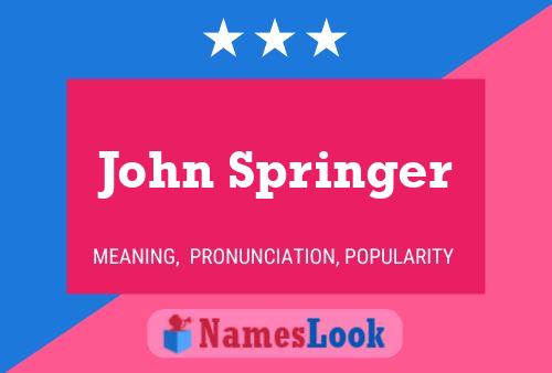 Постер имени John Springer