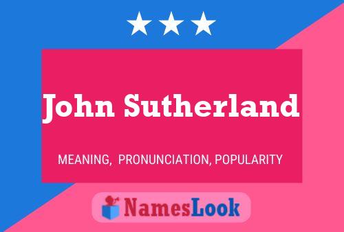 Постер имени John Sutherland