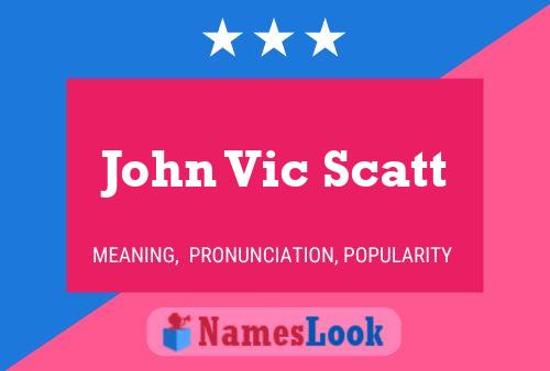 Постер имени John Vic Scatt