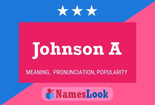 Постер имени Johnson A