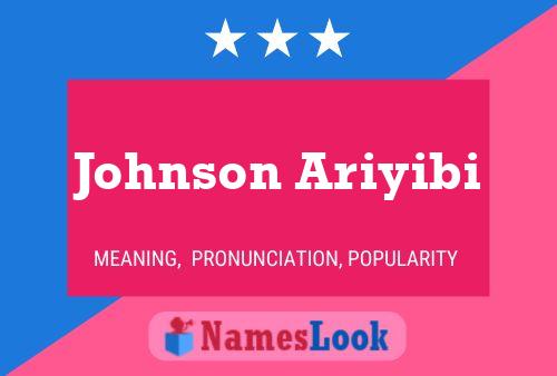 Постер имени Johnson Ariyibi