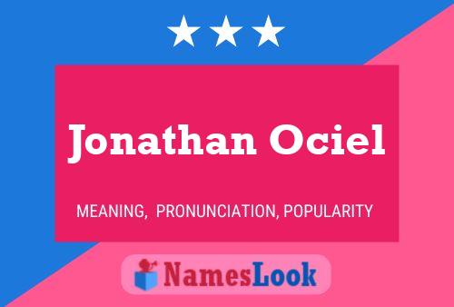 Постер имени Jonathan Ociel