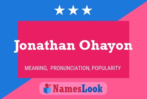 Постер имени Jonathan Ohayon