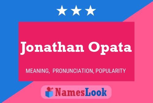 Постер имени Jonathan Opata