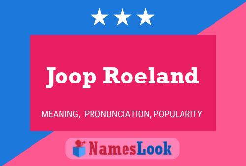 Постер имени Joop Roeland