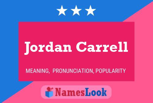 Постер имени Jordan Carrell