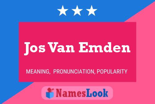 Постер имени Jos Van Emden