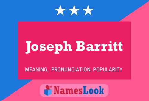 Постер имени Joseph Barritt