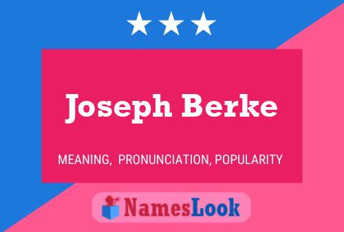 Постер имени Joseph Berke