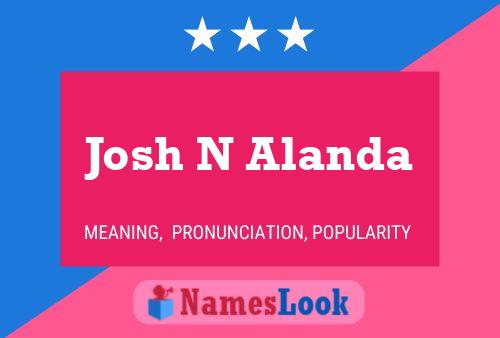 Постер имени Josh N Alanda